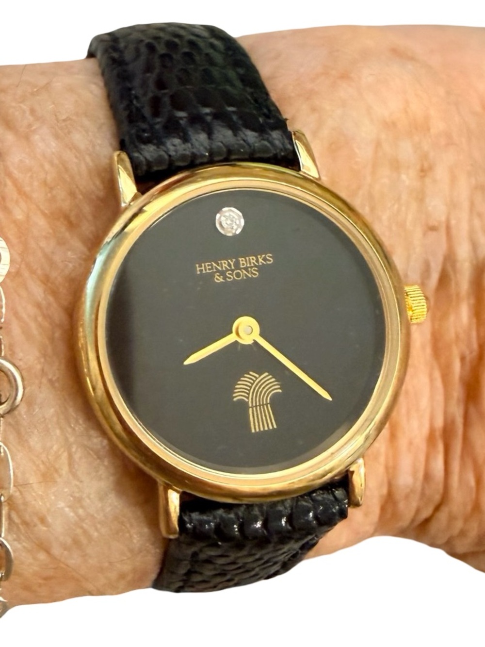 “Rare L/E  Henry Birks & Sons Diamond elite Textured Face Watch.” K93x300